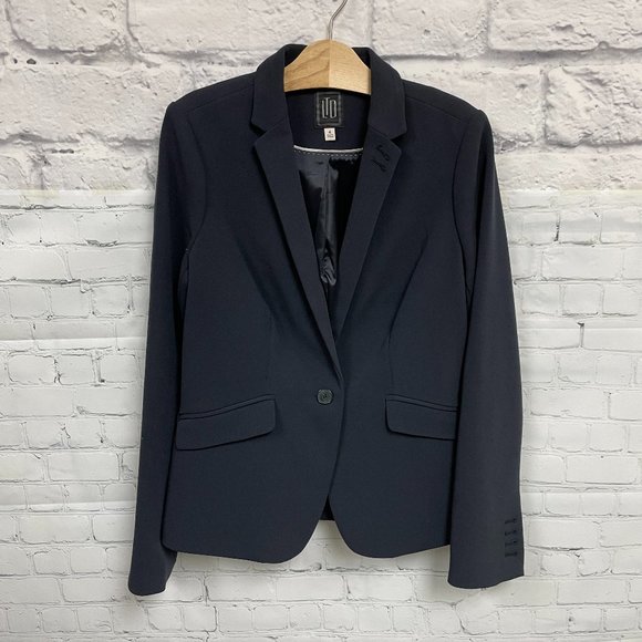 The Limited Jackets & Blazers - The Limited Navy Blue Topstitched One Button Blazer